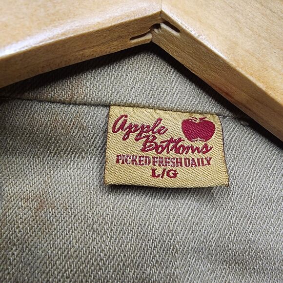 Vintage Apple Bottoms Denim Jacket Y2K Military Button Pockets Womens Medium - Picture 10 of 16